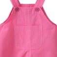 thumbnail image 3 of Posijego Toddler Baby Girls Overalls Shorts Cotton Romper Suspender Jumpsuits Kids Infant Girls Solid Color Summer Outfits, 3 of 5