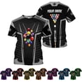 thumbnail image 2 of Personalized Billiard Shirts 3D Billiard Shirt Custom Billiard Flag Shirt Men's Pool Billiards Shirt 8 Ball Men Women (Yellow, 3XL), 2 of 10