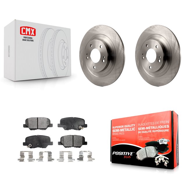 Transit Auto Rear Disc Brake Rotors and Semi-Metallic Pads Kit for Car Mitsubishi RVR Outlander PHEV Sport K8F-101947