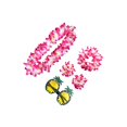 thumbnail image 3 of serony Ensemble de Costume Collier Hawaïen Plage Serre-Tête pour Femmes Déco Robe Robe Chic Rose Rouge G, 3 of 6