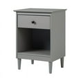 thumbnail image 4 of Traditional 1-Drawer Solid Wood Nightstand - Gray, 4 of 6