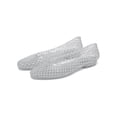thumbnail image 4 of KEGIRLOM Womens Hollow Out Jelly Dainty Flats On Mesh Shoes Low Heel Jelly Sandals For Summer Beach Daily Wear Silver 6, 4 of 5
