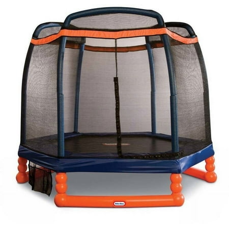 Little Tikes 7-Foot Trampoline  with Enclosure  Blue/Orange
