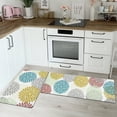 thumbnail image 1 of MeyJey Anti Fatigue Kitchen Rugs and Mats, 2 PCS Non-Slip Waterproof Runner Rug and Mat Set, White/Yellow/Red, 1 of 10