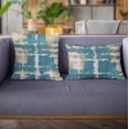 thumbnail image 2 of Plutus 20" x 20" Contemporary Art Graphic Print Luxury Throw Pillow in Blue, 2 of 8