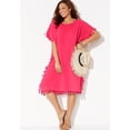 thumbnail image 3 of Swimsuits for All Women's Everly Pom Pom Cover Up Tunic, 3 of 4