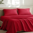 thumbnail image 3 of Bare Home Pillowcase Set - Envelope Closure - Premium 1800 Collection - Double Brushed - Ultra Soft - King Size 20x40, Red, 2 Count, 3 of 8
