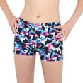 thumbnail image 2 of ranrann Kids Girls Boy-Cut Gymnastic Sports Booty Shorts Athletic Running Activewear Hot Pants Colorful Diamond 9-10, 2 of 5