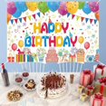 thumbnail image 5 of Happy Birthday Groovy Banner Backdrop Sign for Girls Boys,Happy Birthday Decorations Backdrop,Birthday Party Supplies Photo Background for Children, 5 of 6