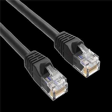 Sanoxy SNX-CBLR-C6101-1001 1 ft. Cat6 550 MHz UTP Snagless Ethernet Network Patch Cable, Black