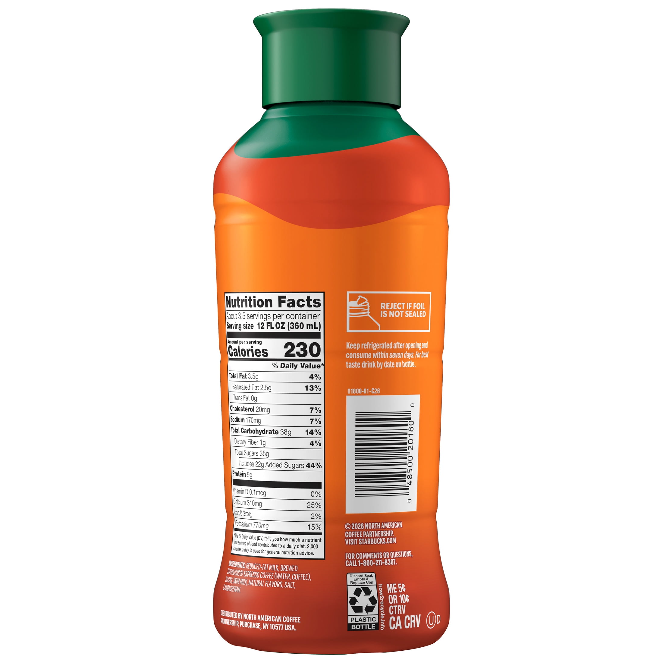 Starbucks Pumpkin Spice Latte Iced Espresso, 40 Fl Oz Bottle