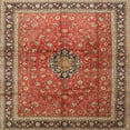 thumbnail image 1 of Ahgly Company Machine Washable Indoor Square Traditional Tomato Red Area Rugs, 3' Square, 1 of 7