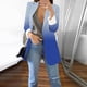 thumbnail image 3 of Gibobby Blazer de mujer elegante chamarra ligera para mujer con manga larga chaquetas de negocios(Azul,M), 3 of 5