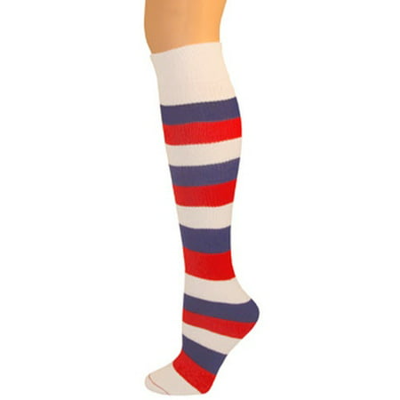 AJs - Kids Striped Knee Socks - Red/White/Blue - Walmart.com