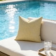 thumbnail image 1 of Fundas de almohada impermeables para exteriores con estampado clásico de cuadros para patio, piscina, jardín y sofá: fundas decorativas para cojines con textura tejida, fáciles de limpiar., 1 of 6