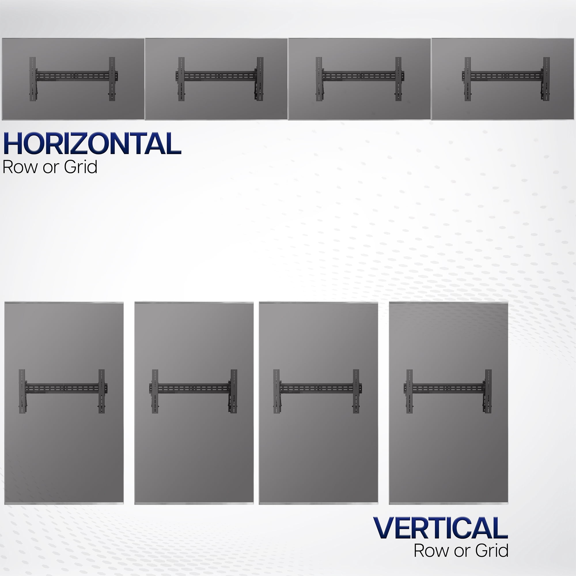 VIVO Pop-Out Video Wall Mounts, Fits 4 TV Screens 37 to 90 inches, 4 Mounts
