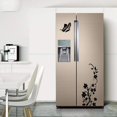 thumbnail image 3 of Set of 2 wall decals, butterflies and flowers, wall stickers, black, self-adhesive wall decals, wall decoration for bedroom, living room, 3 of 5