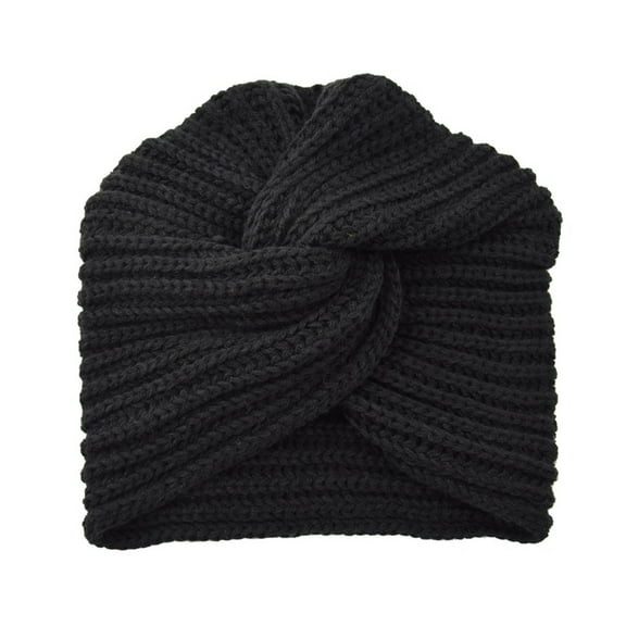 Pnellth Women Hat Knitted Autumn Winter Stretchy Dome Beanie Headwrap for Daily Wear