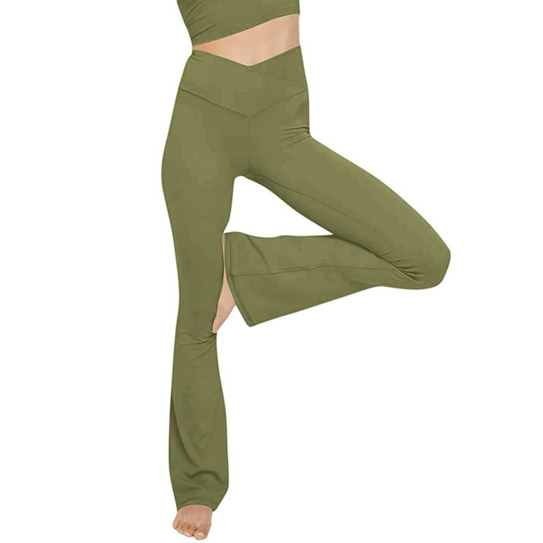 L'eggs Women's Bootcut Yoga Pants, High Waist Workout Bootleg Yoga Pants  Tummy Control 4 Way Stretch Pants 