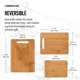 thumbnail image 5 of Juego de tablas de cortar Farberware Wood con asas integradas, 3 piezas, 5 of 8
