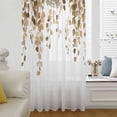 thumbnail image 6 of Orange Eucalyptus Leaves Sheer Curtains 63 Inches Long, Weeping Spring Botanical Summer Light Filering Curtains, Breathable Simi Curtain Privacy Drapes for Living Room Bedroom Window Treatment, 6 of 9