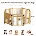 thumbnail image 2 of Portail pour Animaux Autoportant 31 Pouces 8 Panneaux - Clôture en Bois Massif pour Chien pour Portes/escaliers, Clôture de Sécurité Intérieure avec Design de Marche, 2 of 5