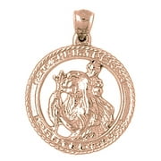 14K Rose Gold St. Christopher Pendant - 33 mm