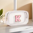 thumbnail image 4 of Almacenamiento PVC Bordida Bags Cosmetic Bolet Transparent Letter Bag () Rojo Blanco, 4 of 7