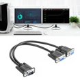 thumbnail image 1 of Adaptador de monitor de cable divisor Y de 15 pines VGA macho a 2 hembra para PC TV, 1 of 5