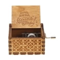 thumbnail image 3 of Caja de música de madera, caja de música grabada vintage con manivela, decoración del hogar, 3 of 6