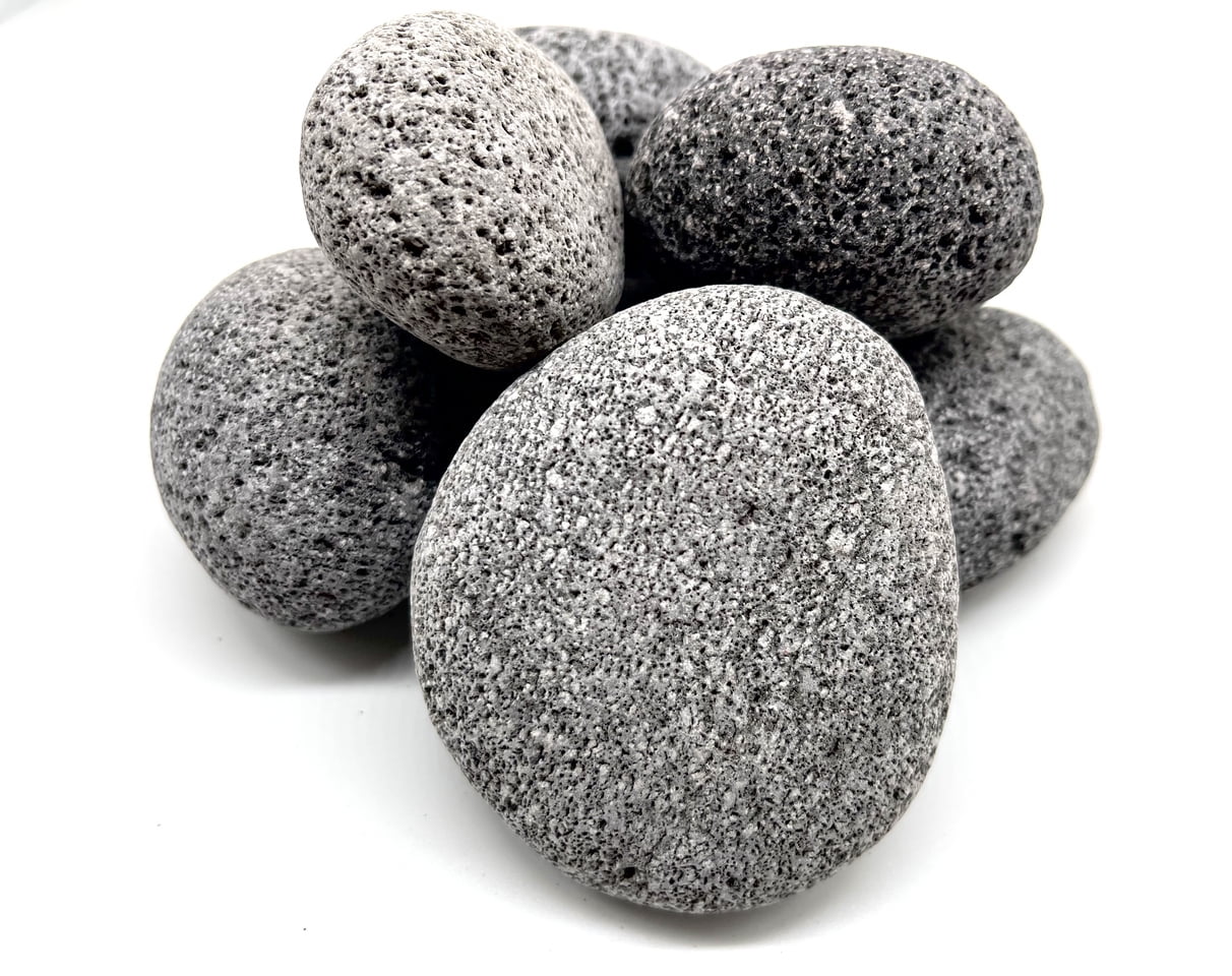 10 lbs Large Rounded 2-4in Lava Rock Stone For Fire Pit by Element Fire Glass Smooth Lava Stone