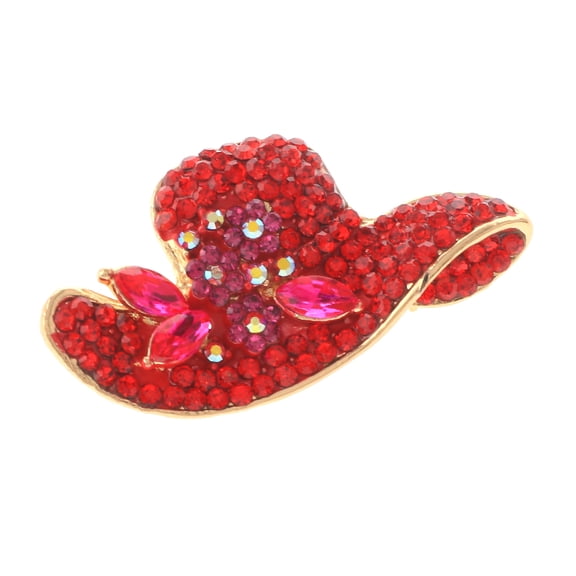 Crystal hat Brooch