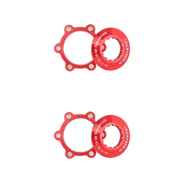 maskred 1 Ensemble Centre Verrouille Disque Rotors Adaptateur 6- Robuste Réparation en Acier Inoxydable 6 Trous Compatible pour le Verrouillage Rouge 2Set