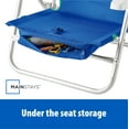 thumbnail image 4 of Mainstays Reclining and Lay Flat Beach Chair with Backpack Straps, Blue, 4 of 9