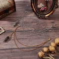 thumbnail image 4 of 2 Colors Pocket Watch Chain with Vintage Hollow Pendant Metal Vest Chain for Men Curb Link with T Bar and Lobster Clasps for Pocket Watch Birthday Gift, 4 of 5
