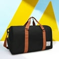 thumbnail image 2 of LACKUST Gym Bags, Duffle Bags, Sports, Weekend Getaways, Shoe & Wet Clothes Compartment, For Men & Women,Black, 2 of 9