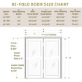 thumbnail image 4 of 24" X 80" 3-Lite Glass Door Solid Manufactured Wood Ancient Wood Color Bi-Fold Door With Installation Hardware, 4 of 6
