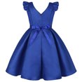 thumbnail image 3 of njshnmn Baby Girl Flower Dress Pageant Party Wedding Dress Blue, 2-3 Years, 3 of 4