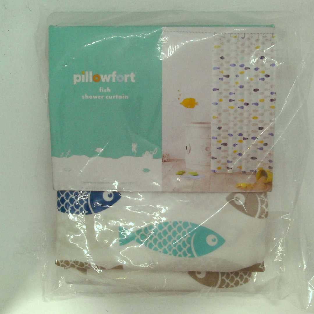 Fish Shower Curtain Calm Gray Pillowfort
