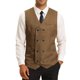 thumbnail image 1 of CHALECO DE TRAJE PARA HOMBRE INSPIRE CHIC, DOBLE BOTONADURA, AJUSTE SLIM, FORMAL, PARA BODA, COLOR MARRÓN, TALLA S, 1 of 5