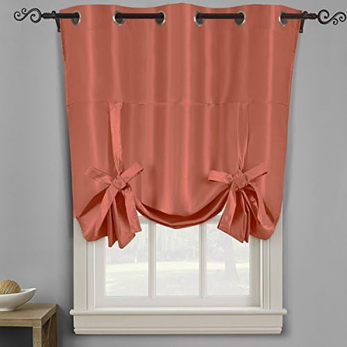 Soho Tie Up Shade, 100 Blackout Window Curtain Panel, Top Grommet Faux