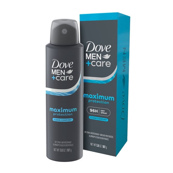 Dove Men Care Anti-Perspirant Spray Maximum Protection Clean Comfort 96-Hour Comfort, 3.8 oz
