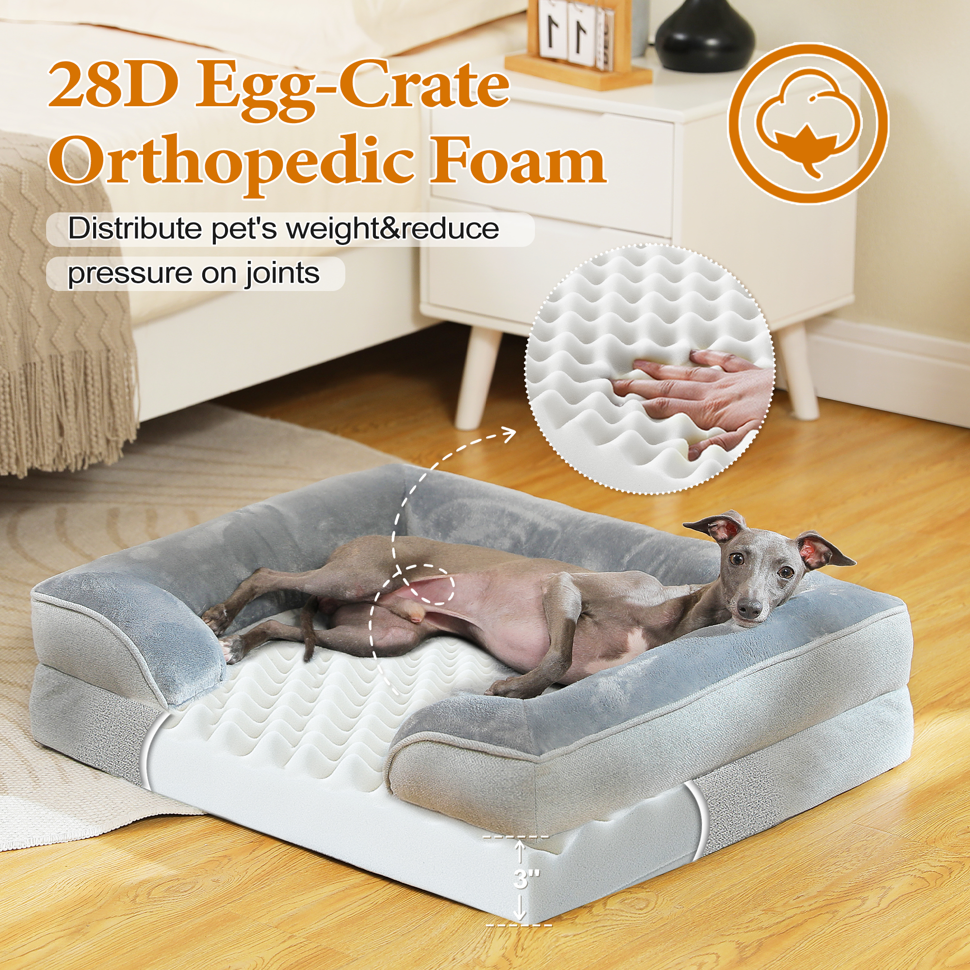 Pawz Road Orthopedic Dog Bed Removable Washable Cover photo 6