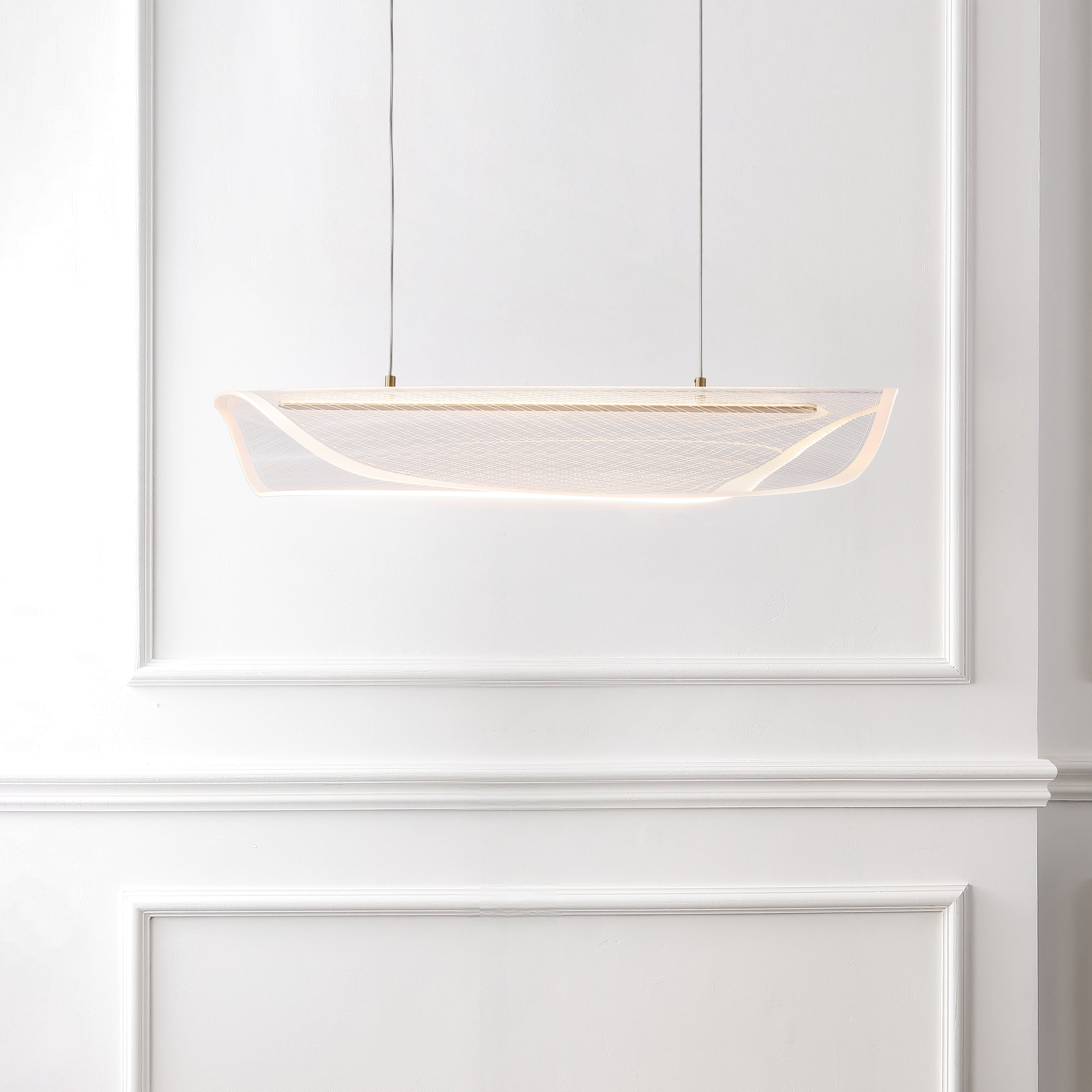 Safavieh Couture Fenric Acrylic Linear Pendant Light, Clear/Gold