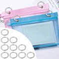 thumbnail image 3 of Djunllk 10Pcs Metal Spring O Rings Trigger Clip Keychain, Round Carabiner Clip Keyrings Snap Hook Buckle for Pencil Pouch, Bags, Purse, Chain Rings Clip Replacement DIY Crafts (Sliver), 3 of 8