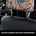 thumbnail image 4 of Kdxio Lilies Flowers Pattern Print 2 Piece Car Head Rest Covers Set Auto Front/Rear Seats Headrest Cover Universal Fit Most Cars,Sedan, SUV, 4 of 9