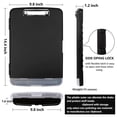 thumbnail image 4 of 3X Clip Board Organizer Clipboards with Storage Nursing Clipboard Foldable File Folder Plastic Clipboard (Black), 4 of 8