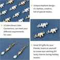 thumbnail image 6 of 60pcs Elephant Charms 3 Colors Animal Elephant Connectors Lucky Metal Brass Links Charms for DIY DIY Earring Bracelet Necklace Jewelry Making, 6 of 6