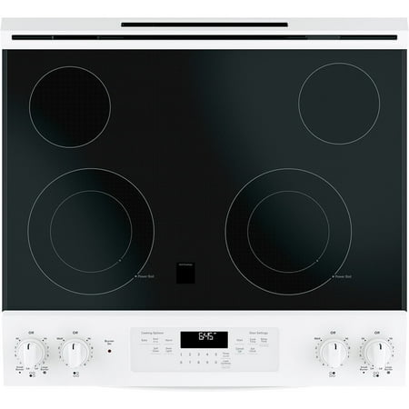 GE - 5.3 Cu. Ft. Self-Cleaning Slide-In Electric Range - White