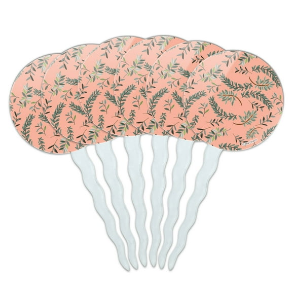 Laurel Leaves Cupcake Picks Toppers Decoration Set of 6
